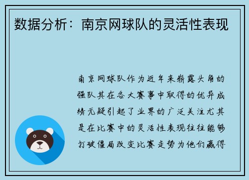 数据分析：南京网球队的灵活性表现